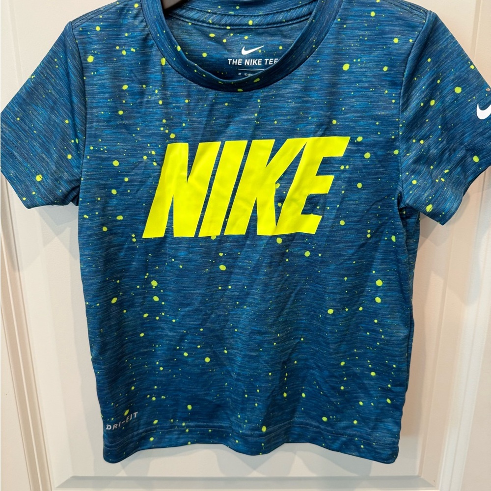 Nike Kids Blue and Yellow T-Shirt